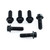Titan Kettenradbolzen M8x25mm Sechskant mit Flansch Paket x6 Schwarz