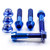 Titan Fussrastenhalter Halter Schrauben Kit Blau