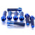 Titan Obere & Untere Gabelbrücke Klemmschrauben Set Blau