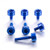 Aluminium Tankdeckelschrauben Kit Honda Blau