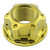 Titanium Flanged Axle Nut M16x(1.25mm) Drilled Front Wheel Gold