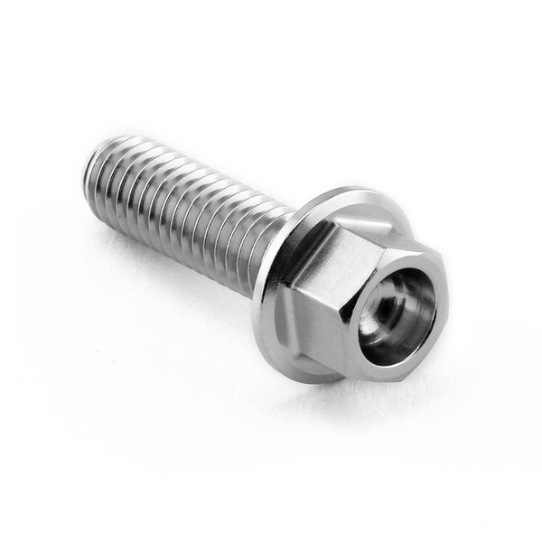 Edelstahl A4 Sechskantschraube mit Flansch M6 x (1.00mm) x 20mm