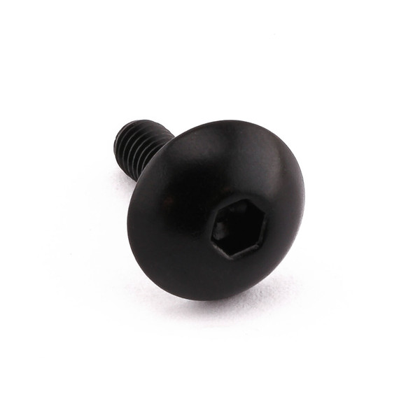 Alu Linsenkopfschraube Extra Großer Kopf M4 (0.7mm) x 12mm Schwarz