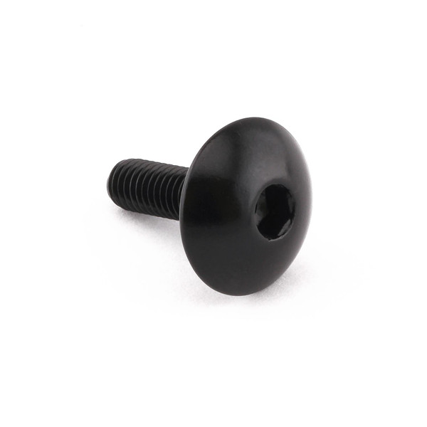 Alu Linsenkopfschraube M5 x (0.8mm) x 16mm Extra Großer Kopf Schwarz