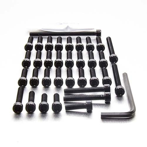 Alu Motorseitendeckelschraubenkit Honda CBF1000 '06-'08 Schwarz
