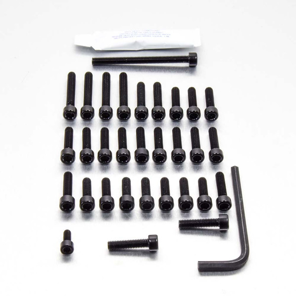 Alu Motorseitendeckelschraubenkit Kawasaki ZX10 '04-'05 Schwarz