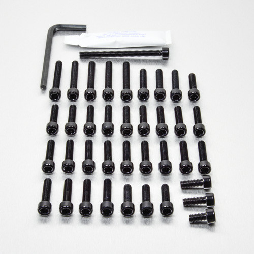 Alu Motorseitendeckelschraubenkit Kawasaki Ninja 650 Schwarz