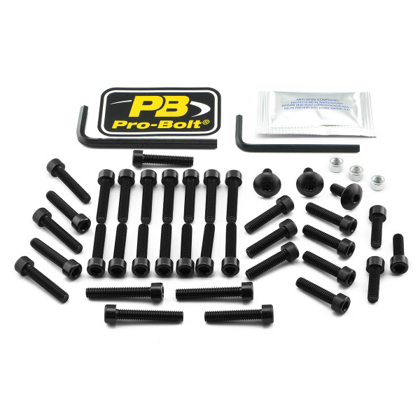 Alu Motorseitendeckelschraubenkit Suzuki GSX1300 B-King Schwarz