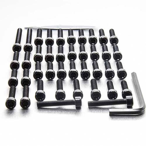 Alu Motorseitendeckelschraubenkit XT1200Z Super Tenere '10+ Schwarz