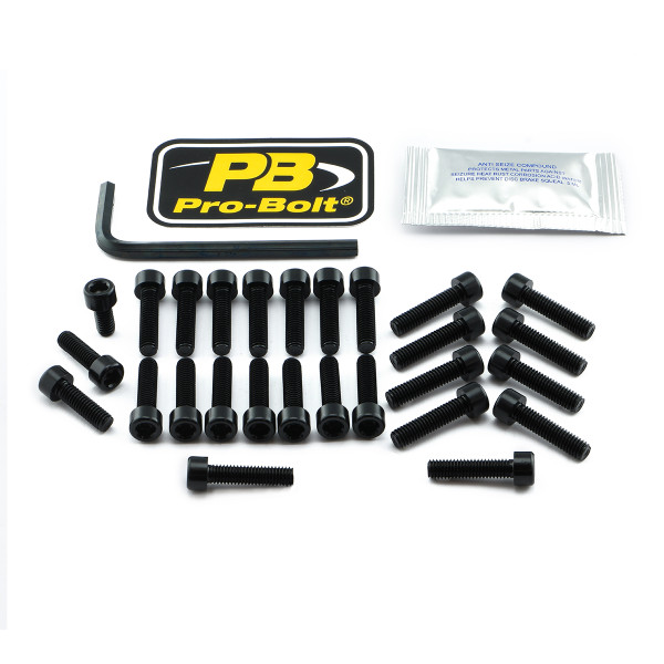 Alu Motorseitendeckelschraubenkit Yamaha YZF-R3 Schwarz