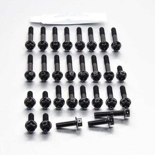 Alu Motorseitendeckelschraubenkit XL600V Transalp '94-'99 R'Spec Schwarz