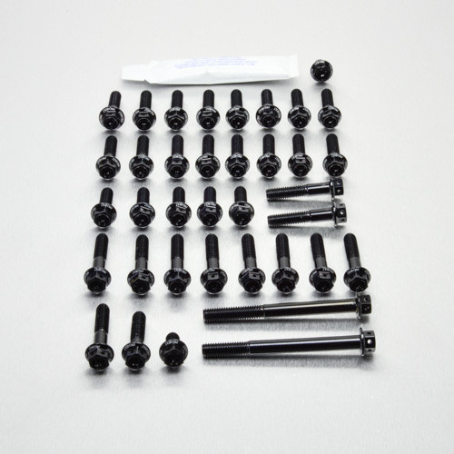 Alu Motorseitendeckelschraubenkit Aprilia 750 V-Twin Race Spec Schwarz