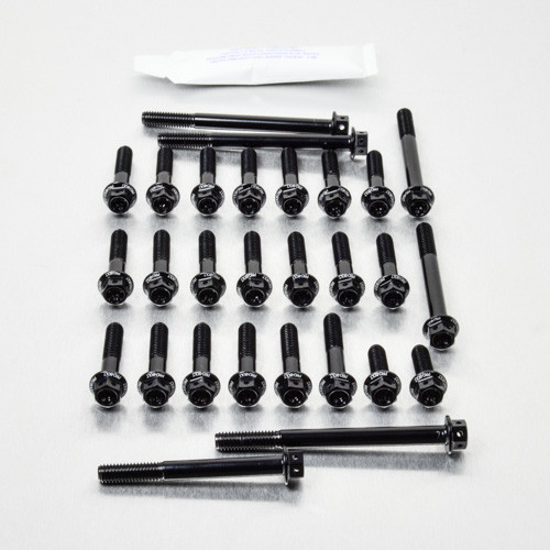 Alu Motorseitendeckelschraubenkit V-Strom DL650A Race Spec Schwarz