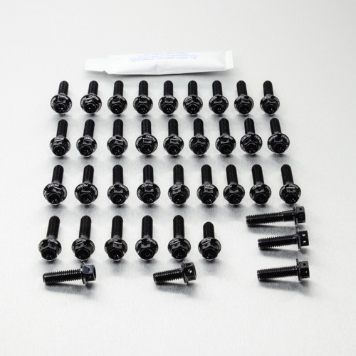 Alu Motorseitendeckelschraubenkit Street Triple RS 765 Race Spec Etched Schwarz