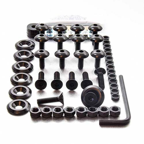 Alu Verkleidungsschraubenkit Honda VFR400/NC30 Schwarz