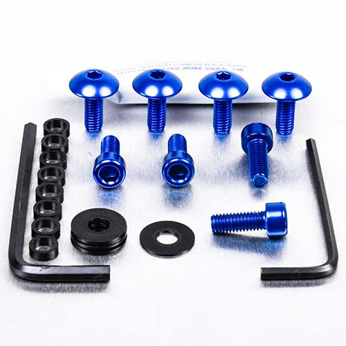 Alu Verkleidungsschraubenkit Honda CB500/S '00 Blau