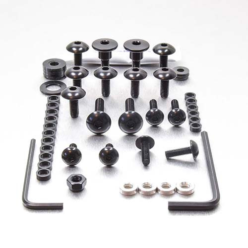 Alu Verkleidungsschraubenkit Kawasaki ER6-F Schwarz