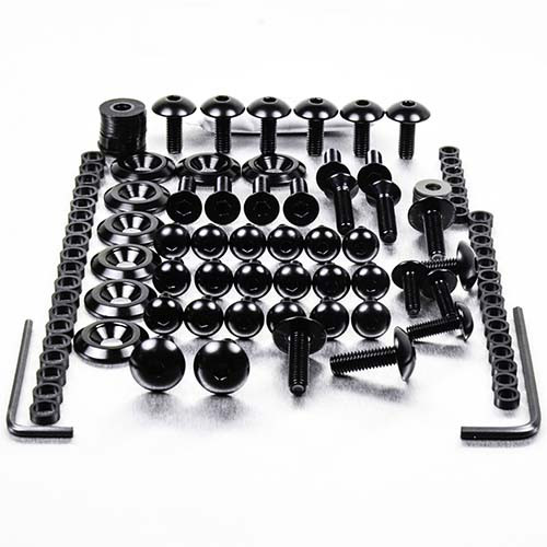 Alu Verkleidungsschraubenkit Kawasaki ZXR750 H1/H2 '89-'92 Schwarz