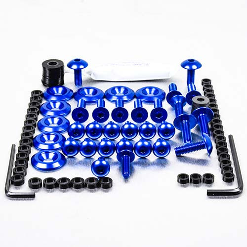 Alu Verkleidungsschraubenkit Kawasaki ZXR750L '93 Blau