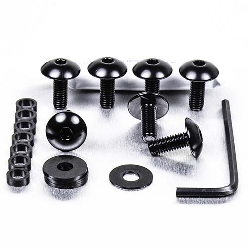 Alu Verkleidungsschraubenkit Kawasaki Z750 '04+ Schwarz