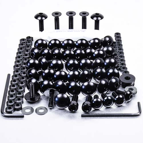 Alu Verkleidungsschraubenkit Kawasaki ZX10R D6F Ninja Schwarz
