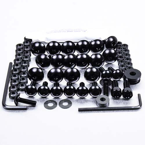 Alu Verkleidungsschraubenkit Kawasaki ZX10 '08 Schwarz