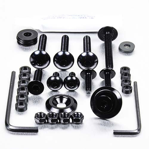 Alu Verkleidungsschraubenkit Kawasaki ZRX1200R '02 Schwarz