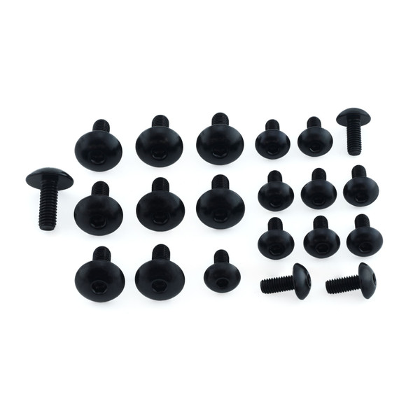 Alu Verkleidungsschraubenkit Kawasaki ZX6R Schwarz