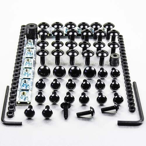 Alu Verkleidungsschraubenkit Aprilia RSV Mille R '01-'03 Schwarz