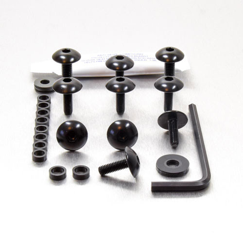 Alu Verkleidungsschraubenkit Aprilia Caponord 1200 Schwarz
