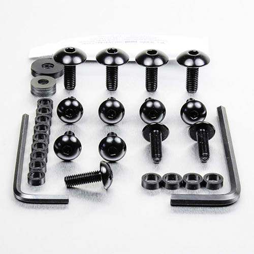 Alu Verkleidungsschraubenkit Aprilia SMV1200 Dorsoduro Schwarz