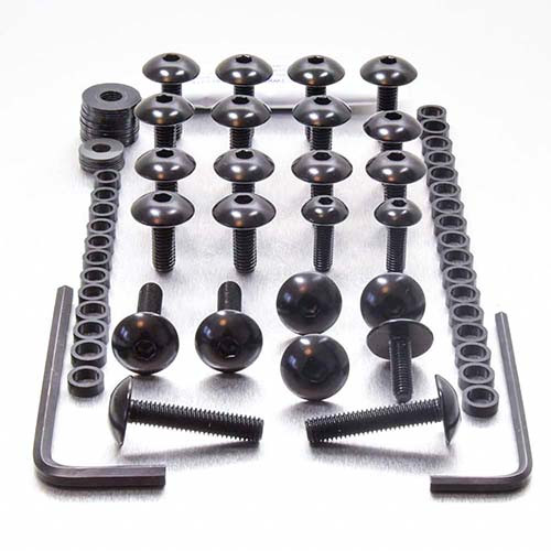 Alu Verkleidungsschraubenkit Suzuki GSX 600/750F Schwarz