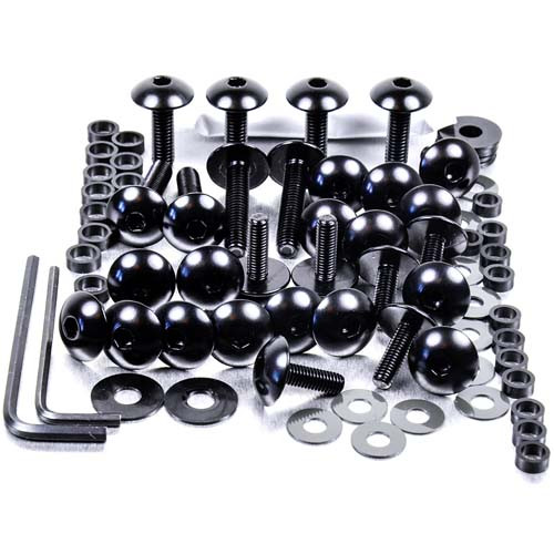 Alu Verkleidungsschraubenkit Suzuki GSXR 600 K1-K2-K3 Schwarz