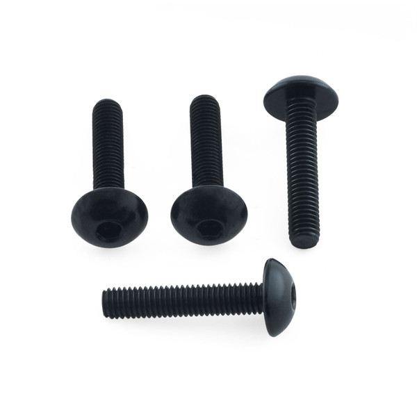 Alu Verkleidungsschrauben Kit Kawasaki '04 (M5 x 25mm) Schwarz