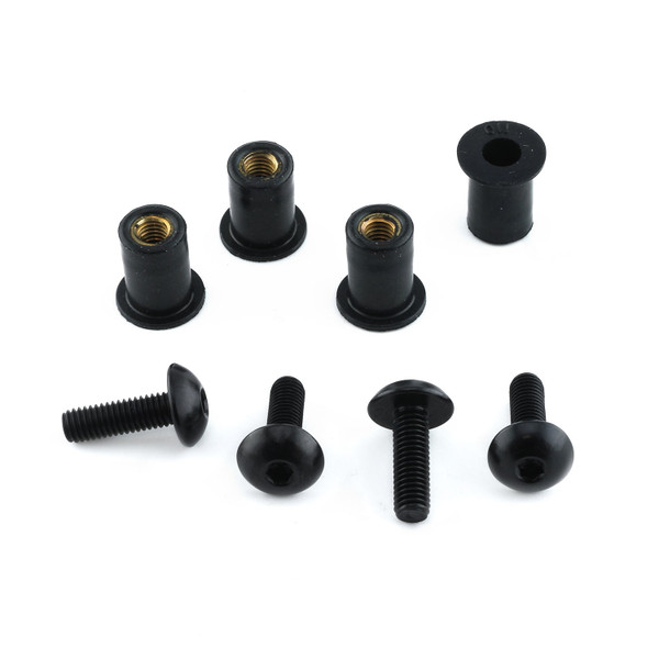 Alu Verkleidungsschrauben Kit 4 Schraube Schwarz