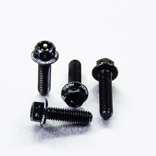 Alu Bremse/Kupplung Klemm Klemmschrauben Set Race Spec Etched Schwarz