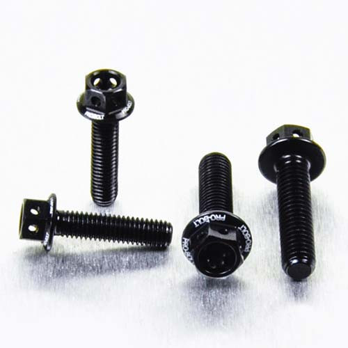 Alu Bremse/Kupplung Klemm Klemmschrauben Set Race Spec Etched Schwarz