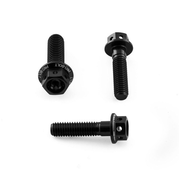Alu Bremse/Kupplung Klemm Klemmschrauben Set Race Spec Etched Schwarz