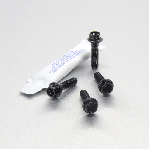 Alu Bremse/Kupplung Klemm Klemmschrauben Set Race Spec Etched Schwarz