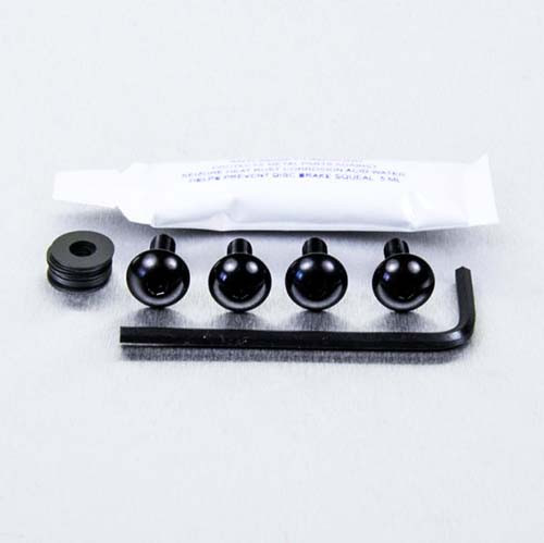 Alu Hinterradabdeckung Befestigungs Schrauben Kit Schwarz