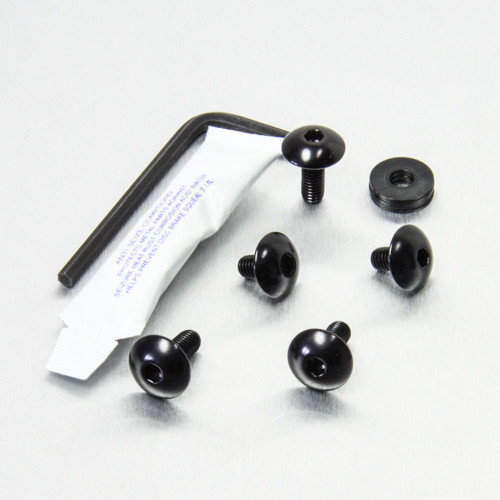 Alu Kettenschutz Befestigungs Kit & Hinterradabdeckung Schrauben Kit Schwarz