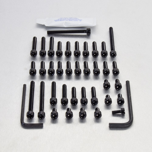 Alu Motorseitendeckelschraubenkit Kawasaki GPZ750R Schwarz
