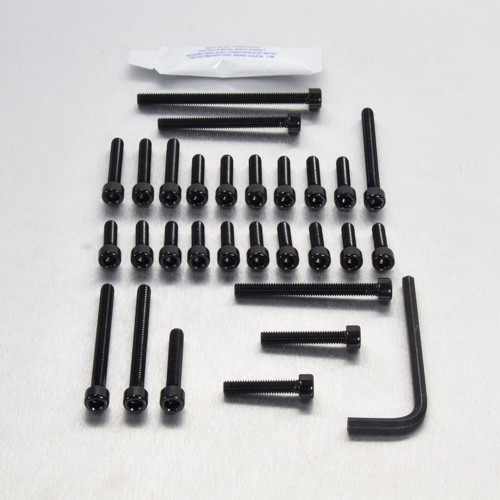 Alu Motorseitendeckelschraubenkit Kawasaki GPZ900 Schwarz