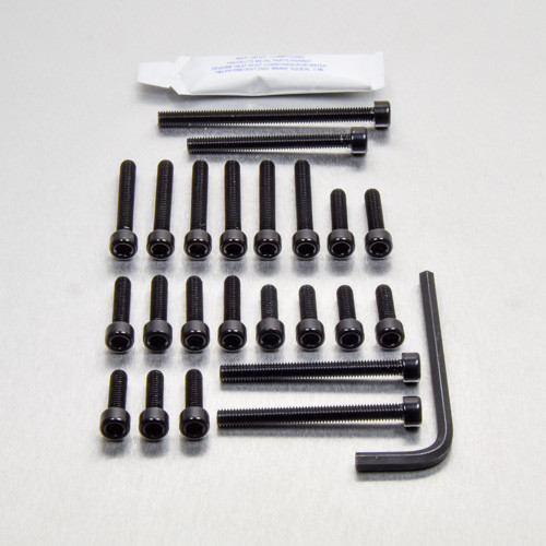 Alu Motorseitendeckelschraubenkit Kawasaki GPZ1000RX Schwarz