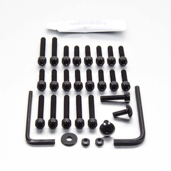 Alu Motorseitendeckelschraubenkit Kawasaki VN1500 Schwarz