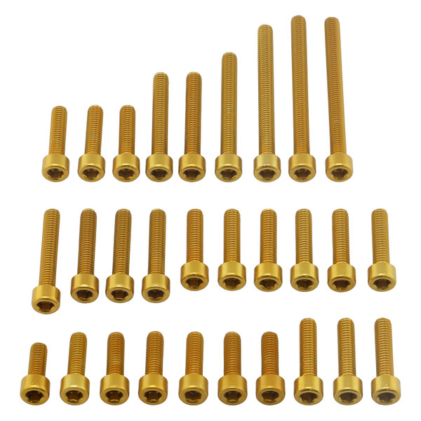 Alu Motorseitendeckelschraubenkit Suzuki GSX600/750F Gold