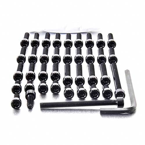 Alu Motorseitendeckelschraubenkit Triumph Speed Triple '94-'96 Schwarz
