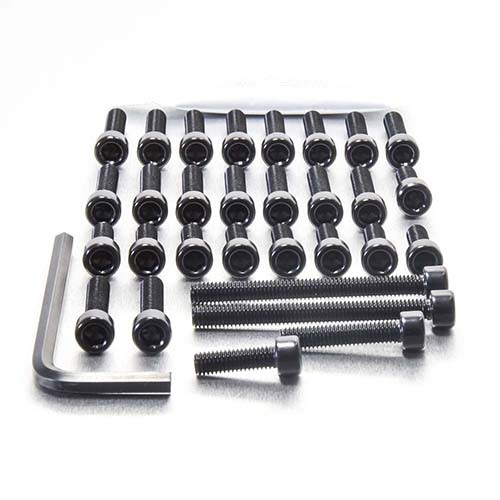 Alu Motorseitendeckelschraubenkit Triumph Daytona T595/955'97-'98 Schwarz