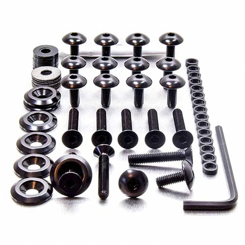 Alu Verkleidungsschraubenkit Ducati 600Edelstahl '94-'96 Schwarz