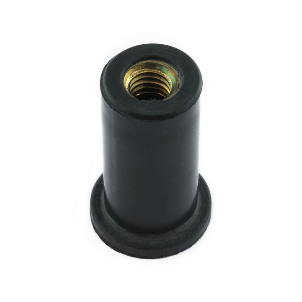 Einzelne M6 x 1.0mm Gummi Muttermit Messinghülse Extra lang